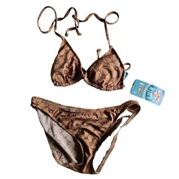 Vintage Paul Frank Womens Bikini, Julius the Monkey, Brown, Bathing Suit, Small - Picture 1 of 5